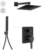 Zestawy prysznicowe - Invena Glamour zestaw podtynkowy czarny BS020K4 - miniaturka - grafika 1