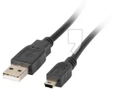 Kable USB - Canon Lanberg KABEL USB MINI AM-BM5P 2.0 CZARNY 30CM LANBERG CA-USBK-10CC-0003-BK - miniaturka - grafika 1