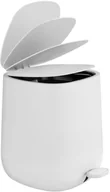Kosze na śmieci - Wenko Kosz łazienkowy na śmieci z pedałem DAVOS biały mat 5 L 24852100 - miniaturka - grafika 1