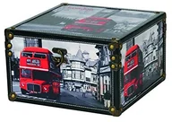 Pudła i pojemniki do przechowywania - Kleiber 91979 Box do przechowywania kufer London duża walizka do przechowywania, Box, drewno, czarna, 30 X 18, 5 cm 91979 - miniaturka - grafika 1