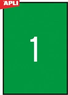 Apli Etykiety fluorescencyjne 210x297mm, prostokątne, zielone AP2881 - Etykiety do drukarek - miniaturka - grafika 2