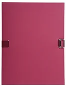 Teczki i skoroszyty - Exacompta 724E teczka na dokumenty (odpinany grzbiet fałdowany, kaszerowany karton, barwiona okładka z tkaniny, format DIN A4) 1 sztuka bordowa - miniaturka - grafika 1