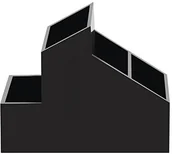 Kosmetyczki, organizery i kuferki - Spirella spirella Skyline Black przechowywaniu Bad dodatek, plastik, czarna, 8,5 x 13 cm 10.19178 - miniaturka - grafika 1