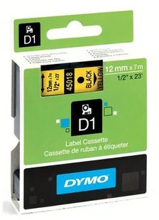 Dymo ETYKIETA D1 12mmx7m CZARNY/ŻÓŁTY S0720580 - Etykiety do drukarek - miniaturka - grafika 3