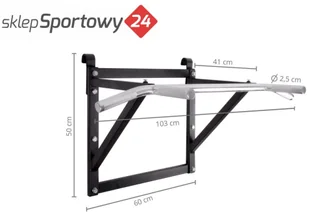 Insportline DRĄŻEK DO PODCIĄGANIA MONTOWANY NA ŚCIANIE LUB DRABINCE LCR-1115 ZADZWOŃ 600-555-801 ! 18410 - Poręcze i drążki do podciągania - miniaturka - grafika 2