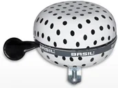 Dzwonki do roweru - Basil Big Ding Dong Polka dot dzwonek rowerowy, biały, jeden rozmiar 160883 - miniaturka - grafika 1