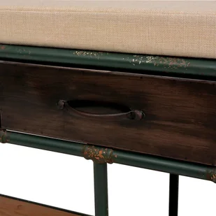 vidaXL Ławka z miejscem do przechowywania i poduszką, 107,5x34,5x59 cm vidaXL - Ławki do przedpokoju - miniaturka - grafika 8