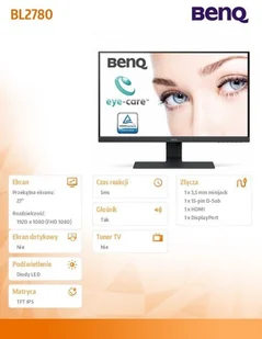 BenQ BL2780 27" czarny (9H.LGXLA.TBE) - Monitory - miniaturka - grafika 9