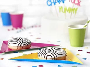 Party Deco Talerzyki trójkątne Potworki - 6 szt. TPP9 - Urodziny dziecka - miniaturka - grafika 2