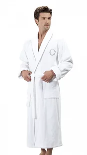 Soft Cotton Męski szlafrok SEHZADE XXL Biały / srebrny haft 2828 - Szlafroki męskie Soft Cotton Męski szlafrok SEHZADE XXL Biały / srebrny haft 2828 - Szlafroki męskie - miniaturka - grafika 1