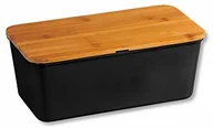 Akcesoria i części AGD - Kesper Kesper Chlebak 58091, z melaminy i bambusa z certyfikatem FSC, 34 x 18 x 14 cm, czarny 58091 - miniaturka - grafika 1