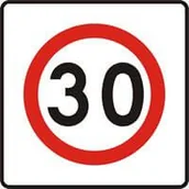 Wyposażenie miejsc publicznych - Znak drogowy zakazu B-43 Strefa ograniczonej prędkości - miniaturka - grafika 1