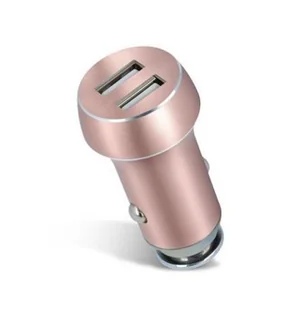 Forever Ładowarka GreenGo Ładowarka samochodowa 2x USB 3.1 A PCC-04 różowo-złota GSM024144 - Ładowarki samochodowe - miniaturka - grafika 2