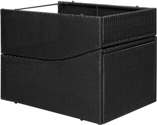 vidaXL Leżak ogrodowy z polirattanu, 192x62x95 cm, brązowo-kremowy - Leżaki ogrodowe - miniaturka - grafika 4