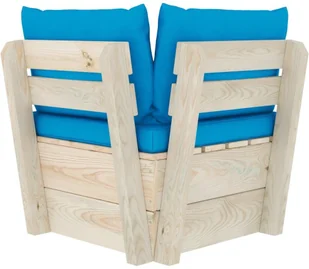 vidaXL Ogrodowa sofa narożna z palet z poduszkami, impregnowany świerk vidaXL - Sofy ogrodowe - miniaturka - grafika 6