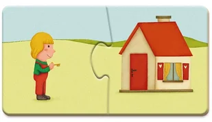 Janod Dwuczęściowe puzzle Zwierzęta i ich domki 20 elementów, - Klocki - miniaturka - grafika 16