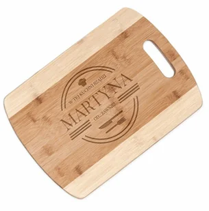 Murrano Deska bambusowa do krojenia z grawerem dla pary na ślub rocznicę p DSK-BMB3-039 - Deski do krojenia - miniaturka - grafika 2