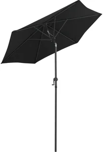 vidaXL Parasol, czarny, 200 x 211 cm, aluminium vidaXL - Parasole ogrodowe - miniaturka - grafika 4