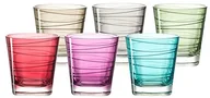 Dekoracje domu - Leonardo LEONARDO 047286 zestaw 6 Becher Klein Vario posortowane pod względem koloru, szkło, wielobarwny, 8.30 x 8.30 x 9 cm, 6 jednostek 047286 - miniaturka - grafika 1