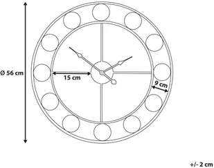 Beliani Zegar ścienny kolorowy REIDEN - Zegary - miniaturka - grafika 6
