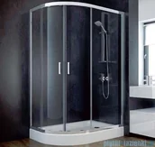 Kabiny prysznicowe - Besco Modern kabina asymetryczna 100x80x185cm mrożone MA-100-80-M - miniaturka - grafika 1