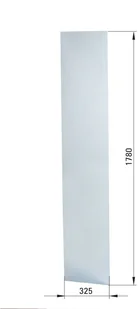 Deante Szyba stała grafitowa do kabiny kwadratowej FUNKIA 80 cm - Kabiny prysznicowe - miniaturka - grafika 2