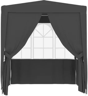 vidaXL Namiot imprezowy ze ściankami, 2,5x2,5 m, antracytowy, 90 g/m - Pawilony ogrodowe - miniaturka - grafika 13