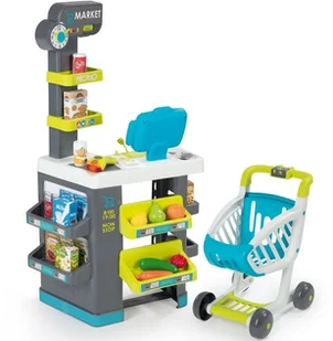 Smoby Elektroniczny Market Z Wózkiem 350212 - Zabawy w naśladowanie dorosłych - miniaturka - grafika 2