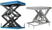 Stoły warsztatowe - 018 Podnośnik podest nożycowy udźwig 1000 kg wymiary platformy 3000x800 mm wysokość podnoszenia min/max 300-1500 mm moc 1,5kW) 01876618 76618-uniw - miniaturka - grafika 1