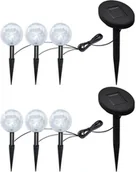 Lampy ogrodowe - vidaXL Lampy ogrodowe LED, 6 szt., z panelami solarnymi i szpikulcami - miniaturka - grafika 1