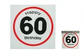 Obrusy i serwetki - OOTB Serwetki, Happy Birthday 60, 33x33 cm, 20 szt. - miniaturka - grafika 1
