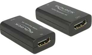 Delock 11403 przedłużacz AV Czarny, Adapter - Przedłużacze i rozgałęźniki - miniaturka - grafika 2