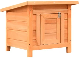 VidaXL Domek dla kota, lite drewno sosnowe i jodłowe, 50x46x43,5 cm 170640         VidaXL - Drapaki dla kotów - miniaturka - grafika 5