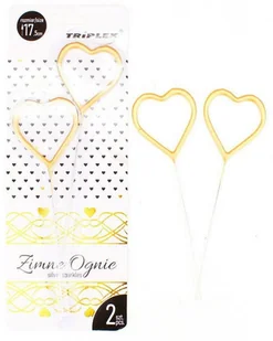 Triplex Zimne ognie Złote Serca TXF318 - 2 sztuki - Pirotechnika i fajerwerki - miniaturka - grafika 2