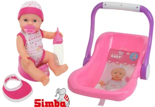 Simba Lalka bobas siusiająca New Born Baby 30 cm + nosidełko 2w1 4006592578008 - Lalki dla dziewczynek - miniaturka - grafika 6