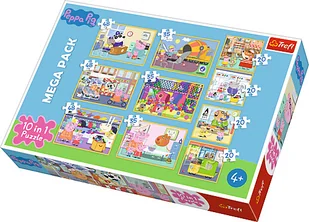 Trefl Puzzle Świnka Peppa Zestaw 10w1 90358 90358 - Puzzle - miniaturka - grafika 2