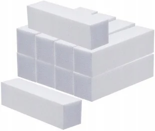 Blok Biały Polerski Czterostronny Polerka 10 sztuk - Akcesoria do paznokci - miniaturka - grafika 2