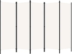 vidaXL Parawan 5-panelowy, biały, 250 x 180 cm vidaXL - Parawany - miniaturka - grafika 2