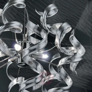 Piękna lampa wisząca Silver średn. 40 cm - Lampy sufitowe - miniaturka - grafika 3