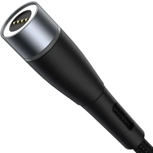 Baseus Kabel magnetyczny Zinc Magnetic USB-C do wtyk DC 4x1,7mm 100W PD 2m kątowy czarny) CATXC-T01 - Kable - miniaturka - grafika 2