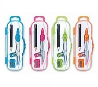 Przybory szkolne - penmate Cyrkiel szkolny różowy PC-102 z ołówkiem TT7637) TADX082 - miniaturka - grafika 1