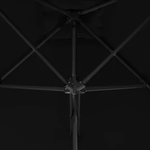 vidaXL Parasol ogrodowy na stalowym słupku, czarny, 300x230 cm vidaXL - Parasole ogrodowe - miniaturka - grafika 2