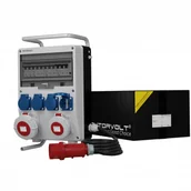 Rozdzielnie elektryczne - Doktorvolt Rozdzielnica budowlana TD-S/FI 32A 16A 4x230V IP44 SKHU stojak i kabel 5x4mm gniazda Schuko 0106 DV-0106-D - miniaturka - grafika 1