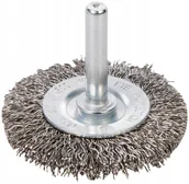 Materiały ścierne - Szczotka Tarczowa Z Trzpieniem Nierdzewna 50M - miniaturka - grafika 1