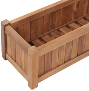 vidaXL Podwyższona donica 100x30x25 cm, lite drewno tekowe - Donice - miniaturka - grafika 5