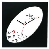 Zegary - Atrix Zegar kwadratowy elipsa czarny who cares$205 ATE2319BWC - miniaturka - grafika 1