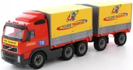 Samochody i pojazdy dla dzieci - Nieprzypisany Samochód z plandeką i przyczepą Volvo - miniaturka - grafika 1