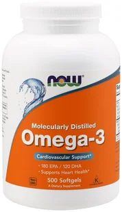 Now Foods Kwasy tłuszczowe Omega 3 500 kaps (733739016539) - Produkty specjalne dla sportowców - miniaturka - grafika 3
