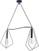 Lampy sufitowe - Jupiter 1662 - Żyrandol na lince KAIR 2xE27/60W/230V czarna/chrom - miniaturka - grafika 1