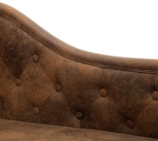 vidaXL Szezlong, brązowy, sztuczna skóra zamszowa - Szezlongi - miniaturka - grafika 6